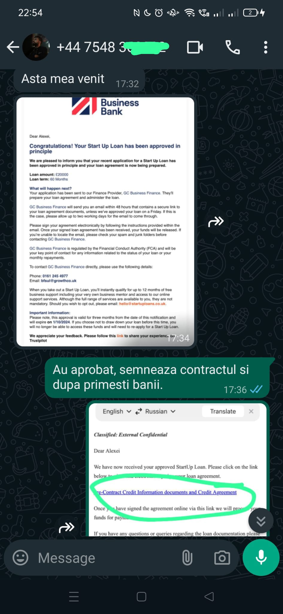 Conversație cu un client ajutat