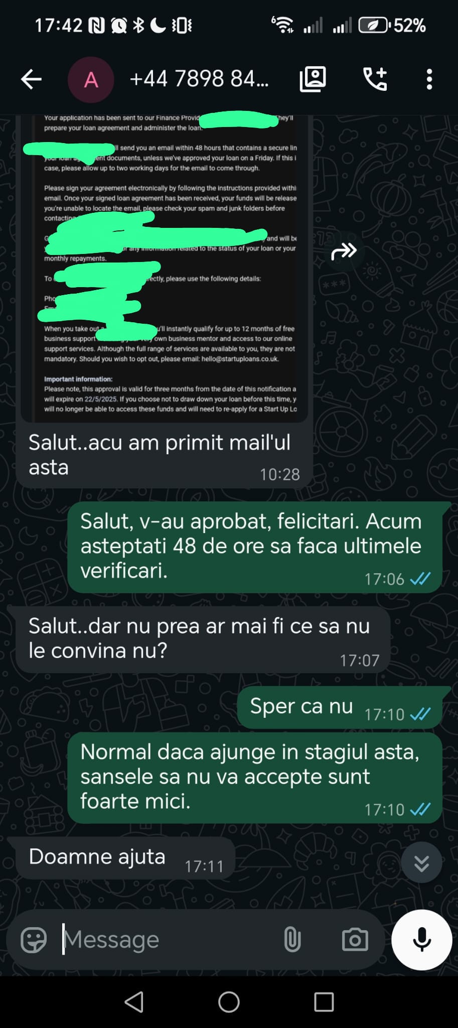Conversație cu un client ajutat