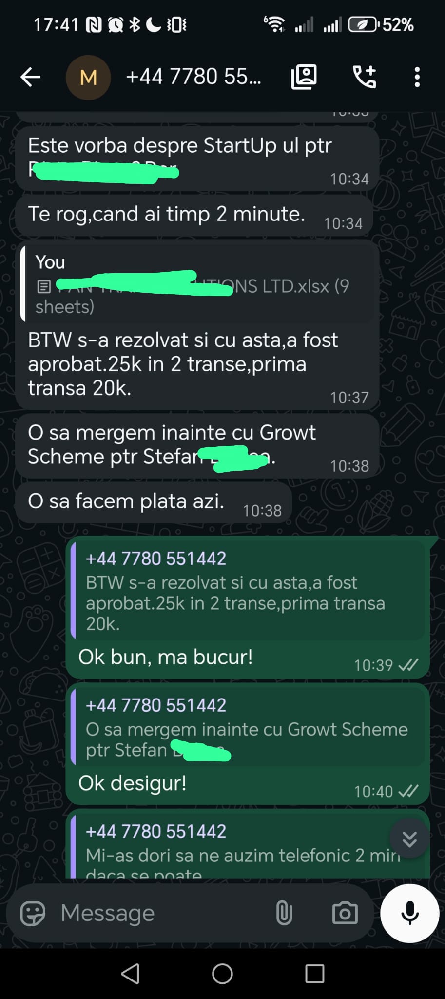 Conversație cu un client ajutat